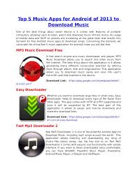 Looking for a great new podcast to play in between your favorite playlists? Top 5 Music Apps For Android Of 2013 To Download Music
