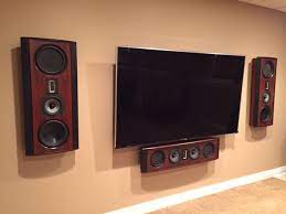 Legacy S Silhouette On Wall Speaker System In Rosewood Finish In Wall Speakers Home Theater Rooms Home Theater Room Design