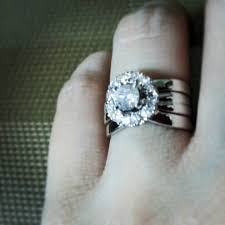 Enhanced My Engagement Ring By Redesigning My Old Wedding Ring To Make This Lovely Two Piece Circular Wedding Ring Ring Fit Ring Designs My Engagement Ring