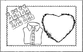 Dibujos para colorear dia del padre. Tarjeta Del Dia Del Padre Para Colorear