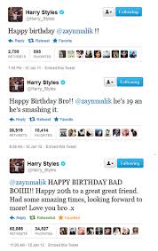 All Of Harry S Birthday Tweets To Zayn 3 Since They Met One Direction Memes One Direction Harry Styles Tweets