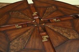 Large Round Dining Table Jupe Table For Sale With Self Storing Leaves Round Dining Table