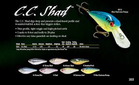 Cotton Cordell C C Shad 2017 Color Chart Lure Making
