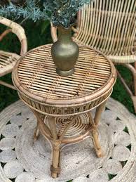 Vintage 1940s bamboo side end table side table constructed of bamboo. Bamboo Side Table The Wedding Event Creators