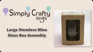 Halloween favor box shaped like a tombstone. Large Stemless Wine Glass Box Assembly