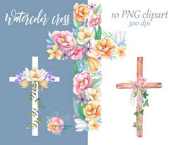 Watercolor hand painted pink florals cross clipart, easter religious flowers illustration, baptism cross clip art, holy spirit. Wooden Crosses Easter Watercolor Clipart Flowers Cross Wood Cross Pastel Watercolor Flower Decoration Instant Download Baptism In 2021 Clip Art Watercolor Clipart Floral Watercolor