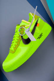 Nike Air Force 1 Low Off White Black White Shoes Sneakers The 10 Nike Air Force 1 Low Off White Volt Ao4606 700 2018 In 2020 Neon Shoes Nike Air Shoes Off White Shoes