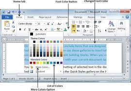 If you want to change formatting again, put in another section break. Change Text Color In Word 2010 Tutorialspoint