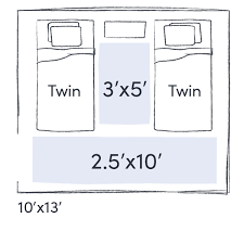 Designed to meet the rigorous demands of the hospitality industry, the create a king is durable you may have seen similar, less expensive twin bed connectors for sale. The Right Rug Size For Your Bedroom Ruggable Blog
