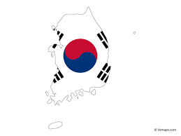South korea illustration, decorative building korea attractions, infographic, christmas. Flag Map Of South Korea Free Vector Maps Korea Map Map Vector South Korea Flag