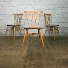 X3 Vintage Mid Century Ercol Candlestick Chiltern Chairs Chair Ercol Furniture Vintage Mid Century Furniture
