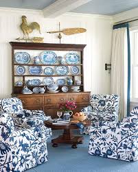 Salute To Summer Blue And White Living Room White Home Decor Blue Decor