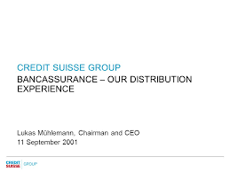 Englisch research & development costs, r&d) sind im rechnungswesen diejenigen kosten, die durch betriebliche forschung und entwicklung entstehen. Credit Suisse Group Bancassurance Our Distribution Experience Lukas Muhlemann Chairman And Ceo 11 September Ppt Download