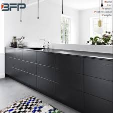 Modern contemporary black kitchen cabinets. China Modern Style Design Furniture Dark Color Lacquer Laminate Hpl Kitchen Cabinets China Kitchen Cabinets Kitchen Furniture