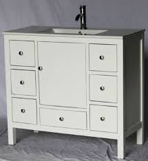 This sink vanity provides the perfect finishing touch to your bathroom remodel project. 40 Inch 18 Deep White Bathroom Vanity 7 Drawers White Porcelain Top 40 W X 18 D X 36 H S3040w