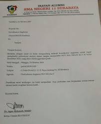 Ada berbagai contoh surat undangan dengan berbagai jenis kegiatan seperti surat undangan rapat, pernikahan, reuni, dan sebagainya. Undangan Rapat Ika Smaxis 2016 Sman 11 Surabaya