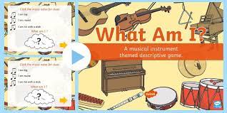A trombone or a trumpet? Musical Instrument What Am I Powerpoint Quiz Twinkl