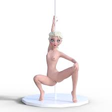 3D-Datei Elsa Pole Dancing Nackt・3D-druckbares Modell zum  herunterladen・Cults