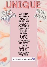 Unique Baby Girl Names For 2020 Bloomers And Bows Baby Names Cute Baby Names Baby Girl Names Unique Girl Names