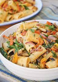 Roasted Veggie Pasta Recipe Forks Over Knives Recipe Veggie Pasta Recipes Veggie Pasta Recipes