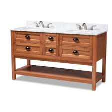 Furnish your bathroom with the bathroom vanity and mosaic back splash. Baxton Studio Alamitos 60 Inch Farmhouse Country Weathered Oak Finished Wood And Marble Single Sink Bathroom Vanity 1stopbedrooms