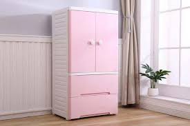 5 drawer chest of drawers, dark stain oak. Large Wardrobe Tallboy Chest Of Drawers For Kids Bedroom Pink White 4 Wheels Matt Blatt