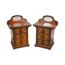 Pulaski Apothecary Collection Pair Chests Nightstands Bedside Tables Nightstands Pulaski Antique Wall Clock