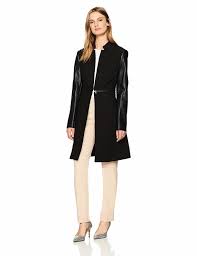 Bcbgmaxazria Women 039 S Arelia Woven Jacket W Faux Leather Sleeves Woven Jacket Leather Sleeve Urban Chic Fashion