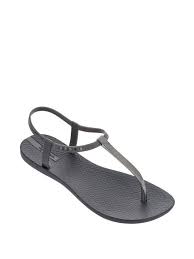 Ipanema Womens Grey Bandeau T Strap Sandals Size 6
