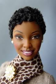 Black Barbie Styling Head Natural Hair Black Barbie With Short Curly Fro Natural Hair Doll Natural Hair Styles Black Barbie