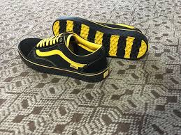 Black And Gold Vans Old Skool Vans Old Skool Pro Authentic Pro Sidestripe Orange Yellow Black Skate Shoe Vans For Sale Vans