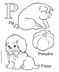 So, the beginning of each word is dotted so that kids can practice tracing the letter featured on the page. Alphabet Coloring Pages Abc Sheets And Pictures