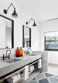 Meuble Sous Lavabo Salle De Bain Dote D Etageres Ouvertes Salle De Bains Moderne Meuble Salle De Bain Decoration Salle De Bain