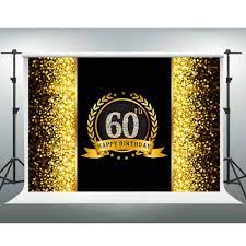 ✓ free for commercial use ✓ high quality images. Buy Gesen 10x7ft Golden Shiny Black Happy 60th Birthday Party Backdrop Father Mother Birthday Background Step And Repeat Banner Props Lsge1374 Online In South Korea B07x387xmf