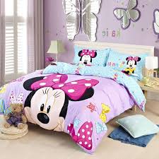 1x duvet cover, 1x bed sheet, 2xpillow cases. Purple Blue Stars Full And Queen Size Cotton Minnie Mouse Head Bedding Mickey And Minnie Mou Kleinkind Madchen Zimmer Schlafzimmer Set Kinderzimmer Fur Madchen