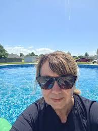 First dip of the season! Water is a crisp 76* vs. outside temp 74*