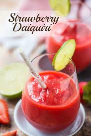 Strawberry Daiquiris Just 4 Ingredients The Most Incredible Fresh Flavor Straw Strawberry Daiquiri Recipe Summer Drinks Nonalcoholic Strawberry Daiquiri