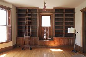 The Built In Bookshelves And Rolling Ladder In The Library Making It Lovely Library Bookshelves Bookshelves Built In Built In Bookcase