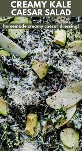 Creamy Kale Caesar Salad Recipe In 2020 Yummy Salad Recipes Vegan Recipes Easy Caesar Salad