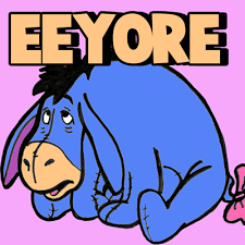 The user also suggests creating a mark below the head to mark where the end of eeyore's jaw will be. Drawing Eeyore From Winnie The Pooh Series In Easy Steps Tutorial How To Draw Step By Step Drawing Tutorials
