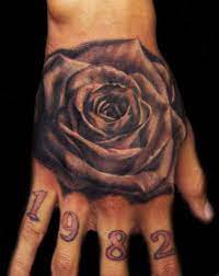 Full timelapse and real time videa of chrissy lee tattooing a black and grey rose from start to finish Black N Grey Rose Tattoo On Right Hand
