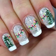 Strings Of Christmas Tree Lights Between Christmas Trees Holiday Nail Designs Christmas Nail Designs Christmas Nail Art Designs