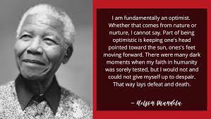 Ships from and sold by amazon.com. Nelson Mandela The Power Of Optimism Over Despair Mac6