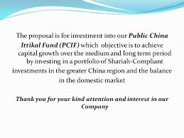 Fund prices, fact sheets, investment research, advice and portfolio tools for oeics, unit trusts, isas, peps, etfs, offshore, and life and pension funds. The Proposal Is For Investment Into Our Public China Ittikal Fund Pcif Which Objective Is To Achieve Capital Growth Over The Medium And Long Term Period Ppt Download