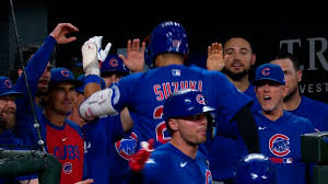 The Cubs score five runs in the top of the 7th inning