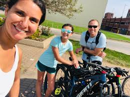 Is biking to see a Grandmas Marathoner spectator-friendly?