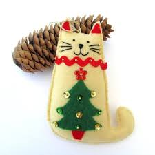 Check spelling or type a new query. Cat Christmas Tree Ornament Decoration Holiday Felt Cat Etsy Felt Christmas Ornaments Felt Crafts Christmas Christmas Sewing