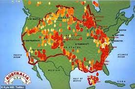 I would chose australia over the states. Americans Can T Believe How Big Australia Is After Revealing Map Is Posted Online Daily Mail Online