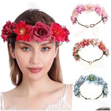 DHgate.com:Handmade Floral Garland Headband