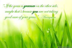 The Grass Is Always Greener On The Other Side Quotes Meaning If The Grass Is Greener On The Other Side Maybe That S Because You Re Not Taking Good Care Of You Green Quotes Inspirational Quotes Best Inspirational Quotes
